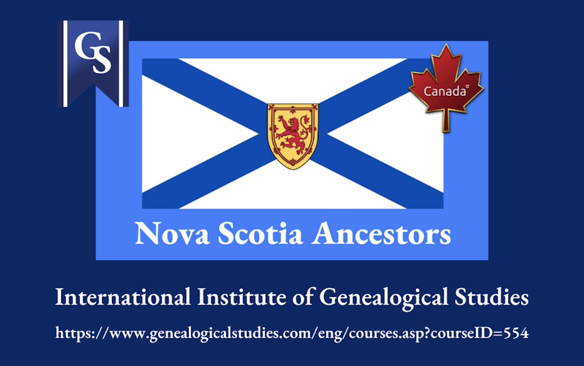 GeneaStudies's tweet photo. Interested in Researching your #NovaScotia Ancestors? The International Institute of Genealogical Studies offers courses specifically for individual #Canadian Provinces. This course is scheduled to begin Mar 6th. Register today! #genealogy @GeneaStudies
https://t.co/84YOEi2c2n https://t.co/EblCdhABQN