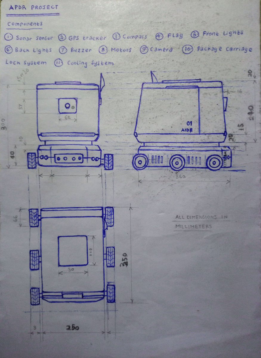 _davidudo's tweet image. I've begun working on my final year project (Design and Fabrication of a Package Delivery Robot). I just finished the 3D modelling to get a sense of how the robot should look. To do this, I had to learn how to use Blender in less than a week. Next step is design it with AutoCAD.