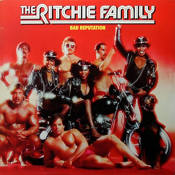 Moonspinner55's tweet photo. Disco dive into my friend's LP collection unearthed some gems today: The Ritchie Family's cover photo for 1979's "Bad Reputation" says it all! #RitchieFamily #SalsoulOrchestra #SheilaBDevotion #SilverConnection https://t.co/EREOnaGisX