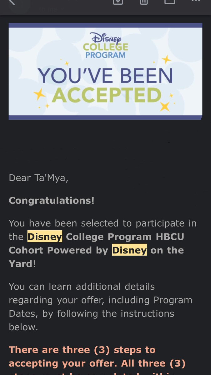 Internship Secured🙌🏾 I am pleased to announce that I will be attending Disney On The Yard , representing not only HBCU’s but Thee ILLUSTRIOUS North Carolina Agricultural and Technical and State University! #ncat #disneyontheyard #disneycollegeprograms