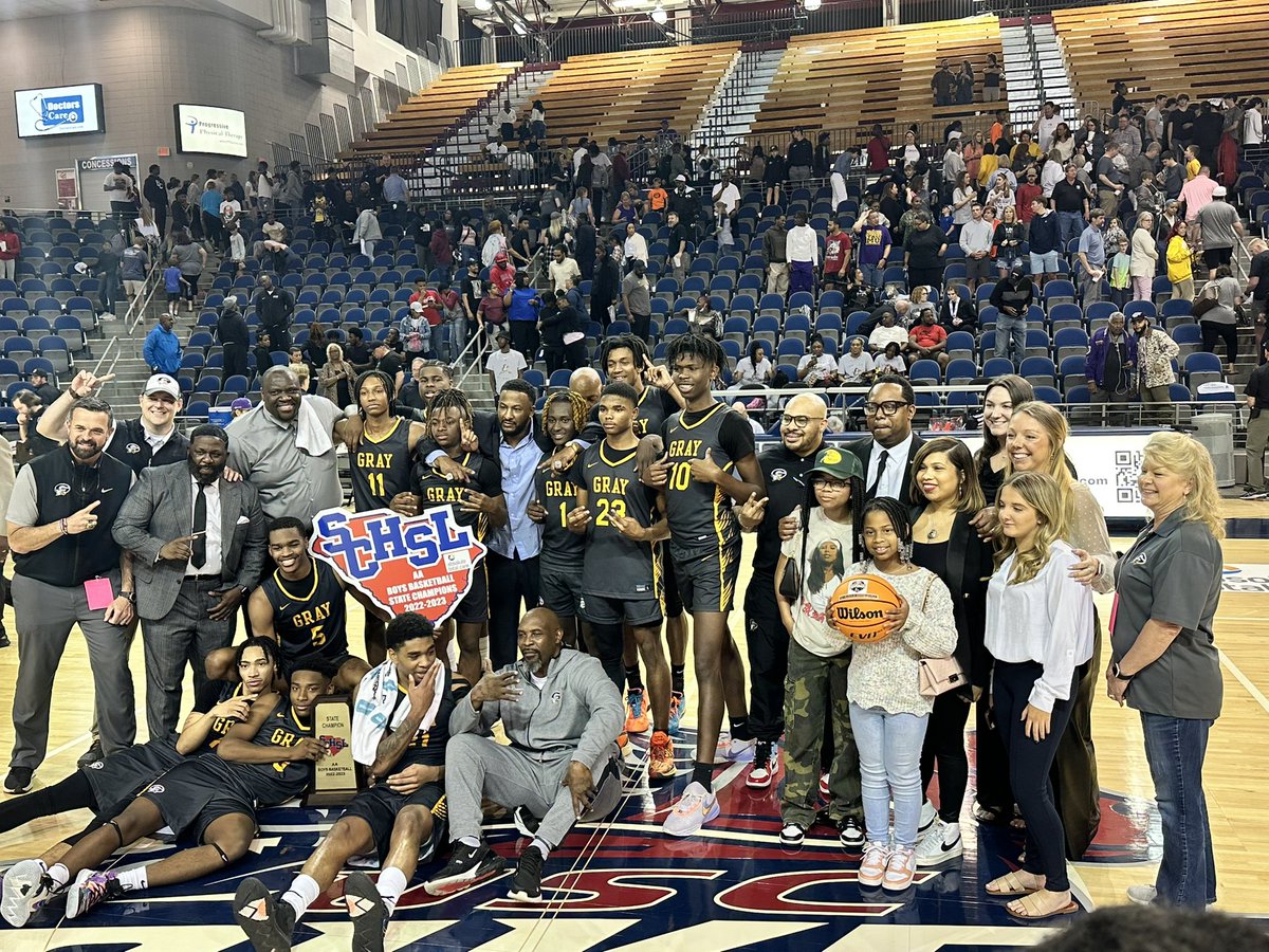 Prep Hoops South Carolina (@prephoopssc) on Twitter photo Gray Collegiate WINS the Class 2A State Championship. The War Eagles defeat the Landsharks 53-43. 5th State Title in last 6 years. <a href="/hoopwiitrai/">Montraivis White</a> #PrepHoops #RoadToAiken #RecruitThePalmettoState Gray Collegiate WINS the Class 2A State Championship. The War Eagles defeat the Landsharks 53-43. 5th State Title in last 6 years. <a href="/hoopwiitrai/">Montraivis White</a> #PrepHoops #RoadToAiken #RecruitThePalmettoState