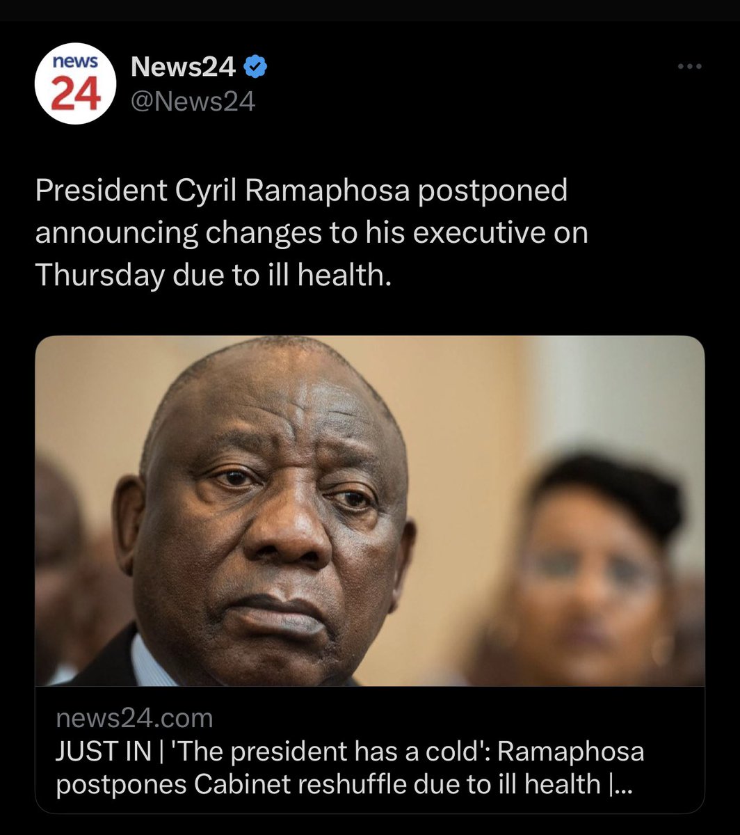 MmusiMaimane's tweet photo. South Africa who is fooling who? 

We were told that the cabinet reshuffle is delayed because of the president being down with a cold. Yet the same president had the energy to attend an Ankole auction. 

Are we being taken seriously. Are we being respected by the head of state? https://t.co/La2zhKLSmN