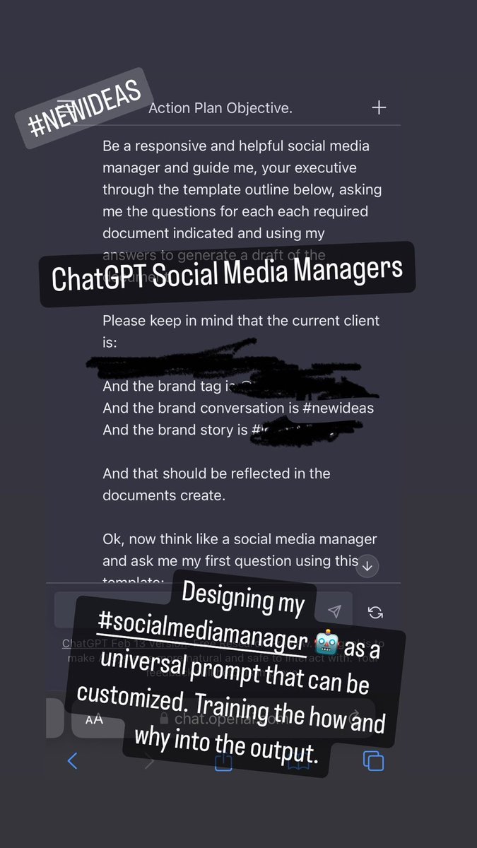 ItsXprojects's tweet image. Hey there @elonmusk -
I built a #socialmediamanger 🤖 in #ChatGPT today and it actually works!

How goes Azad for the emperor today? While you’re tweeting about #AI the future is moving along exponentially. It’s gonna be bananas!

#promptengineering