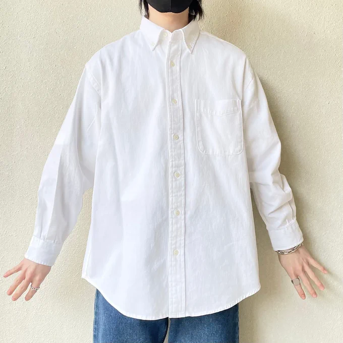 【GU新作】サッと羽織るだけでオシャレ!ゆったりシルエットの「1990円トップス」どんなボトムスにも合う名品です!の「ツイルオーバーサイズシャツ」が優秀でした!トレンド感のあるビッグシルエットで、ゆったりラフに着られます◎羽織としても重宝すること間違いなし 