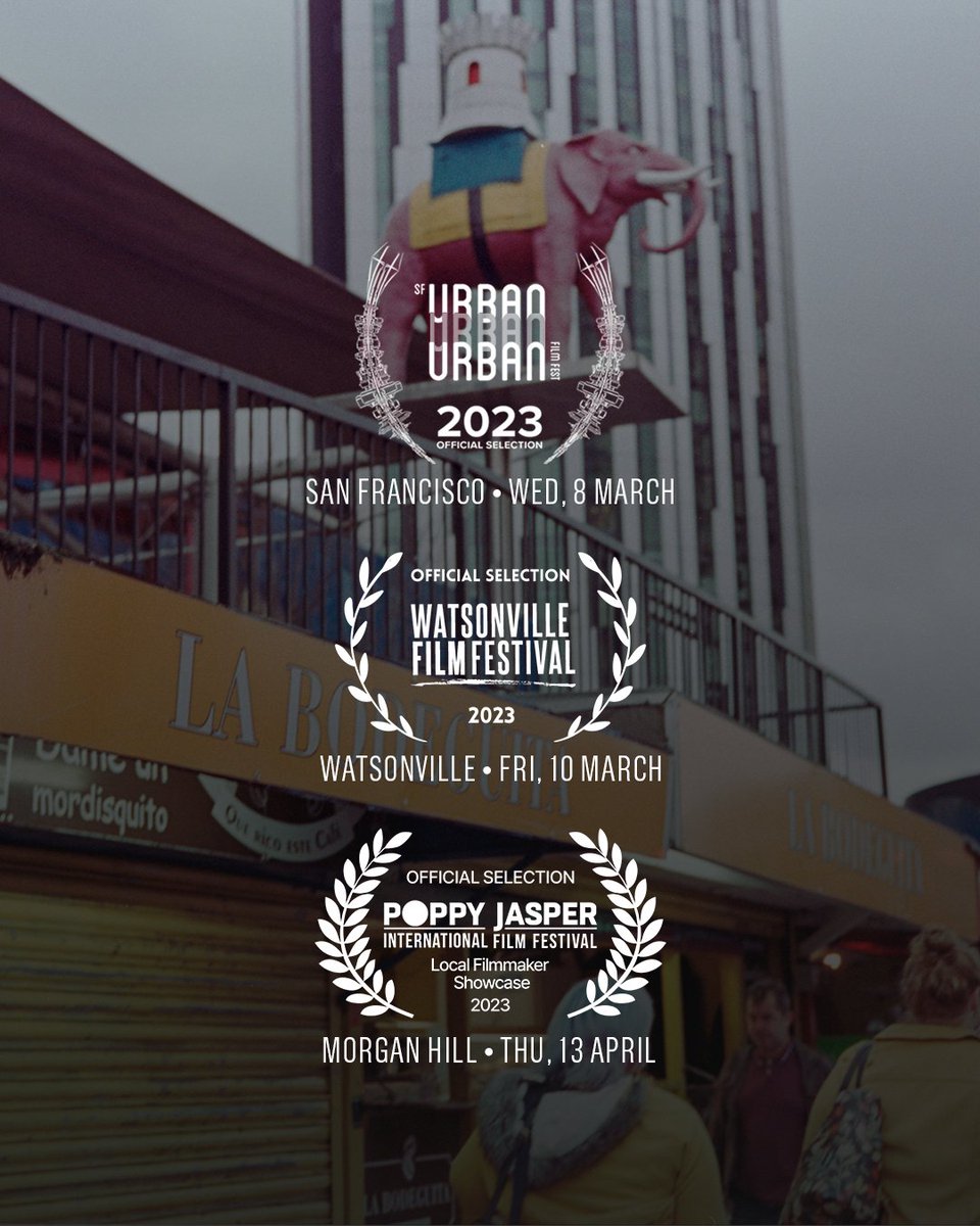 Diaz's tweet image. 🇺🇸 California screenings of ÉLEFAN coming up! Excited to be sharing this story.

🐘 ÉLEFAN is a documentary short film about London&apos;s Latin American community and the demolition of Elephant &amp;amp; Castle shopping centre.

🎟️ Screening info+booking → elefandoc.com