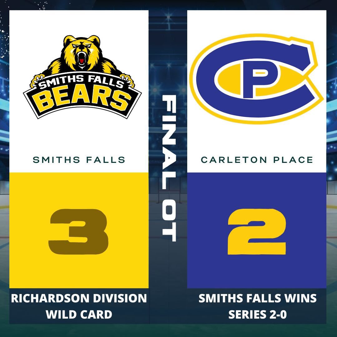 TheEOJHL's tweet photo. The Bears punch their ticket to the second round to face the @PackersHockey starting Sunday
π»vs π° https://t.co/3Fy2RKcW53