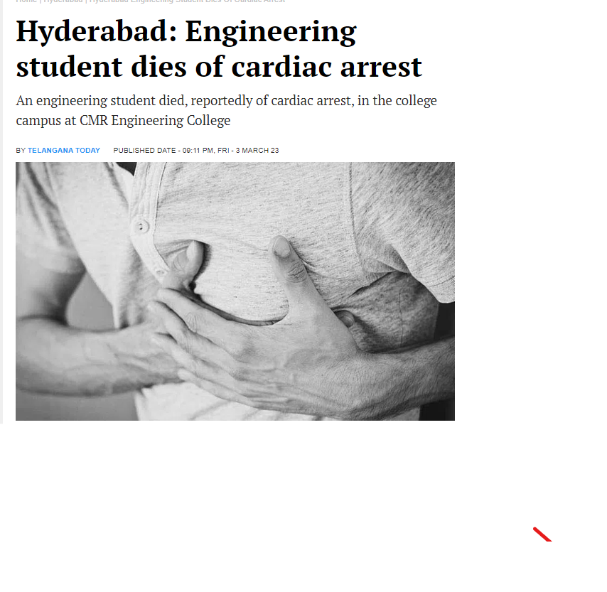 DeeEternalOpt's tweet image. Engineering student dies of #cardiacarrest 
telanganatoday.com/hyderabad-engi…
#vaccinegenocide