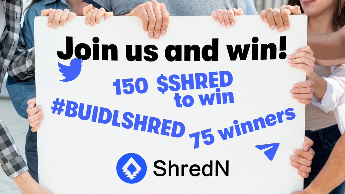CRYPTO ASTRONAUT (@cryptoas_tw) on Twitter photo 🔰 COMMUNITY #BUIDL ALLIANCE - 3🔰
We are working collaboratively to #BUIDL #ShredN community
Join the fray to be part of 75 winners to share a 150 $SHRED prize pool 🎁
Required:
1️⃣ Follow <a href="/ShredNProtocol/">ShredN</a> & <a href="/CryptoAs_TW/">CRYPTO ASTRONAUT</a>
2️⃣ Join t.me/ShredN
3️⃣ Comment #BUIDLSHRED 🔰 COMMUNITY #BUIDL ALLIANCE - 3🔰
We are working collaboratively to #BUIDL #ShredN community
Join the fray to be part of 75 winners to share a 150 $SHRED prize pool 🎁
Required:
1️⃣ Follow <a href="/ShredNProtocol/">ShredN</a> & <a href="/CryptoAs_TW/">CRYPTO ASTRONAUT</a>
2️⃣ Join t.me/ShredN
3️⃣ Comment #BUIDLSHRED