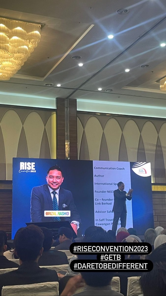 zieha_malek's tweet image. Success need energy - Rizal Rashid

#RISECONVENTION2023 
#GETB
#DARETOBEDIFFERENT