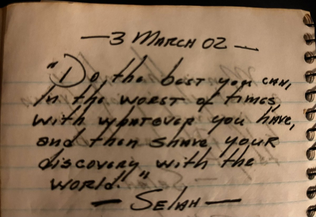 GeneinLetford's tweet photo. I ’randomly’ picked up my father’s journal tonight and it ‘happened’ to be on March 3rd, 2002.
💎 Share your #creative gift…..
#ThereAreNoCoincidences #DadImTrying #interculturalcreativity https://t.co/cWw8Noux02