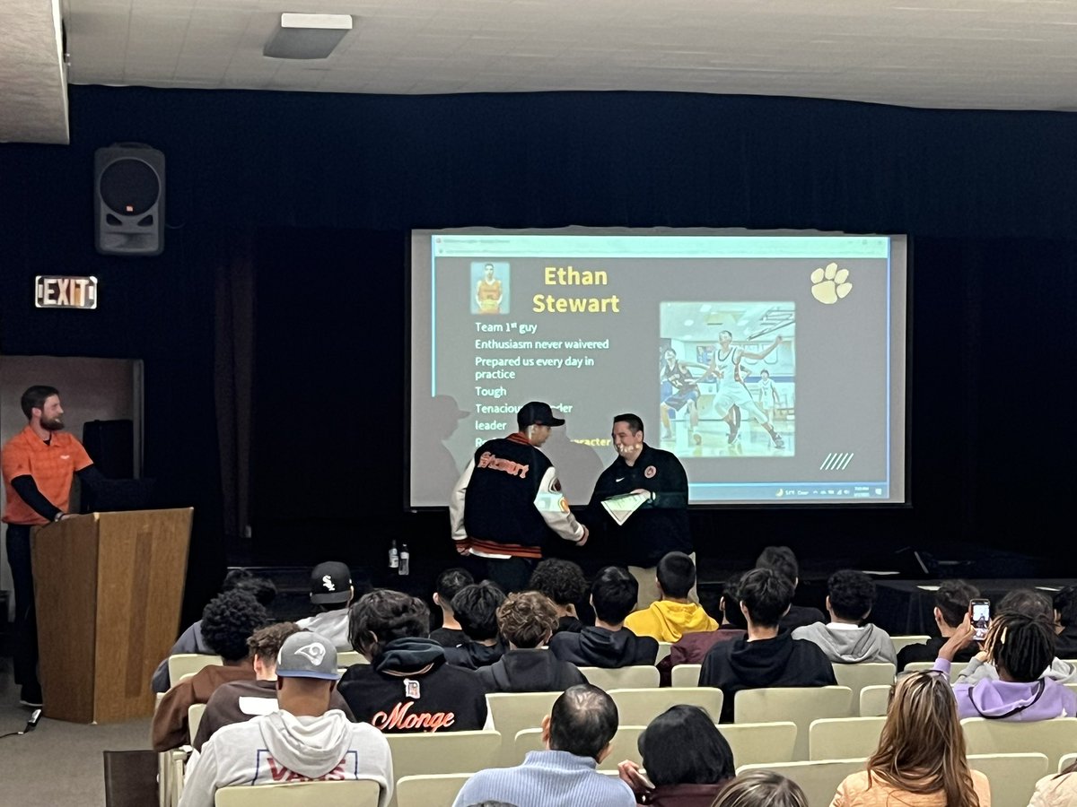 Student athletes being celebrated