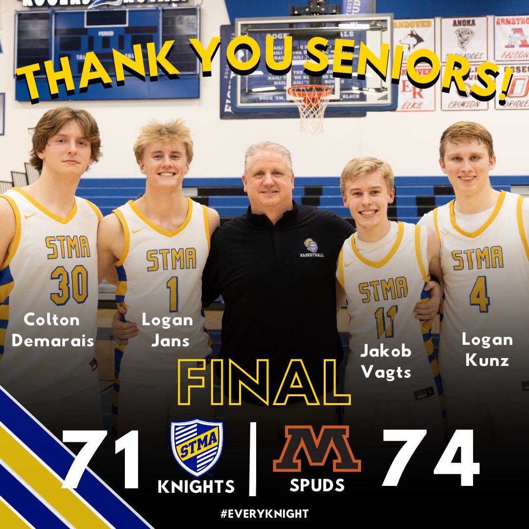Words can’t express the emotions right now. Every ounce these boys had was left on the floor tonight. Three grueling OT’s for it to end that way is not the result we wanted… sections are up next so we aren’t done just yet. Thank you Seniors! #EveryKnight