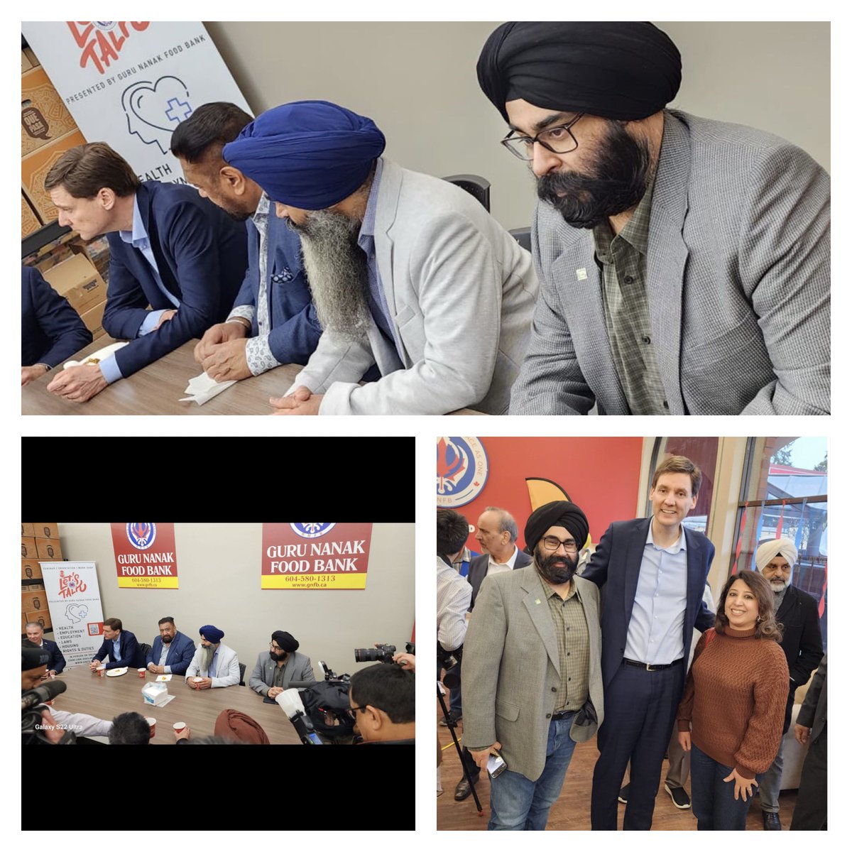 Premier David Eby visiting Guru Nanak Food Bank with Delta Mayor George Harvie #SupportingCommunity  #Donations #FoodAssistance #NobleCause @juliearmour_td @CSir_TD @jtbains @ParulSoshi @ChristinaSunwoo