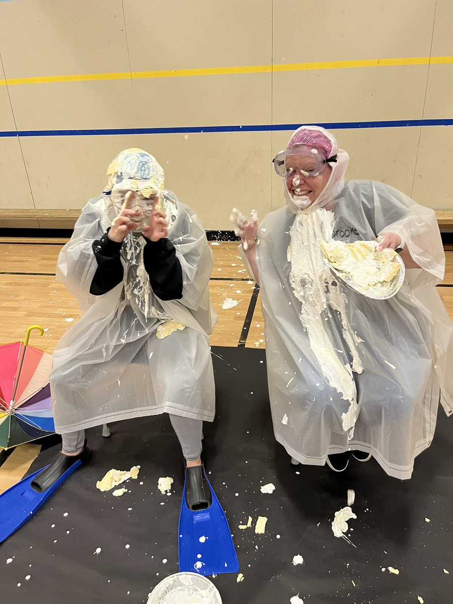 Brooke Bears raised $1200 for cancer research and then there were pies in faces!! <a href="/BrookeElem/">Brooke Elementary</a> <a href="/deltasd37/">DeltaSchoolDistrict</a>