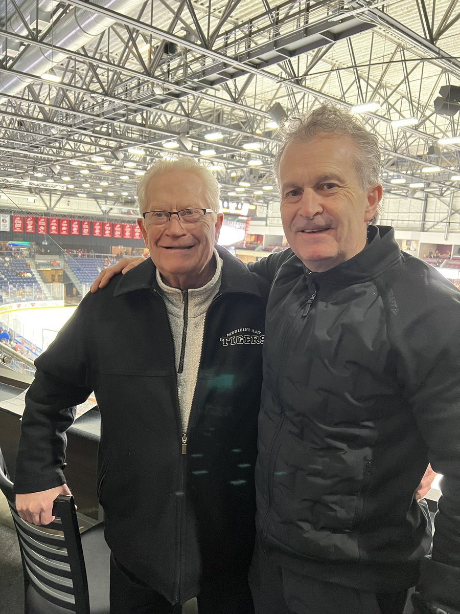 <a href="/bob_ridley/">Bob Ridley</a> <a href="/BobRidley_CHAT/">Bob Ridley</a> What an Honour to meet the legendary Broadcaster of the <a href="/tigershockey/">Medicine Hat Tigers</a> Mr Bob Ridley at the Tigers Game tonight. #CoachTP