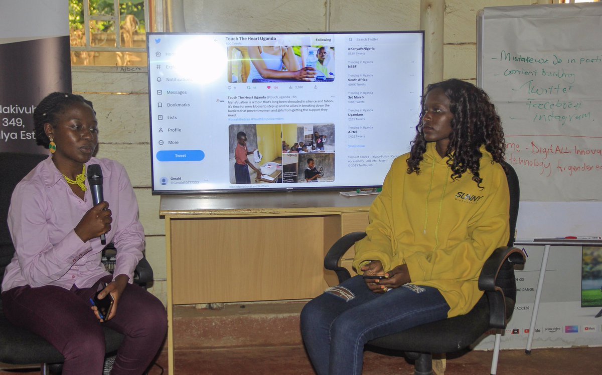 uyahf1's tweet photo. In the training, we where joined by @DorahNellyK, one of the top #SRHR female digital influncer as our guest speaker.
She shared her experience on how she has used digital technology to advocate for gender equality, something she says other girls can also take on. #DigitAGirl https://t.co/zwSieamAva