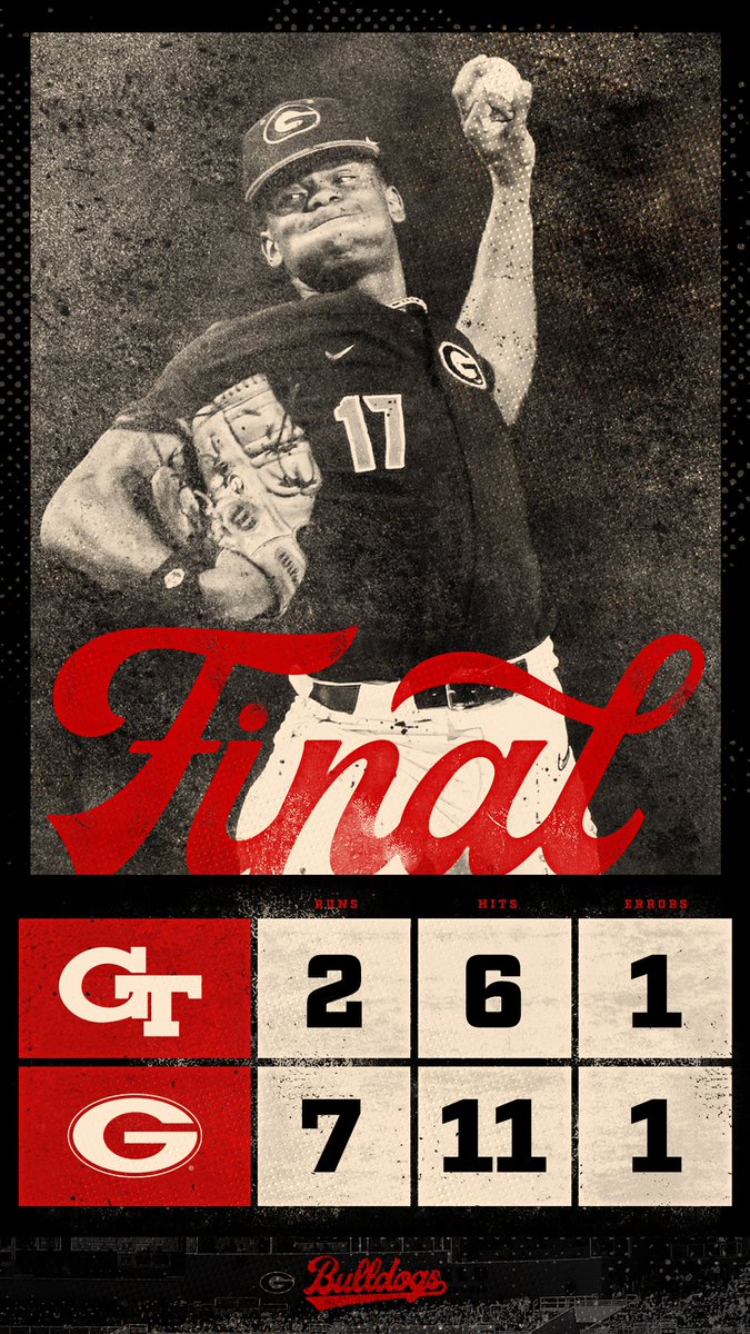 BaseballUGA's tweet photo. Dawgs on 🔝! 
Game 2 will be played tomorrow @ 2 in Atlanta!
#GoDawgs https://t.co/cfY1fgaTX6