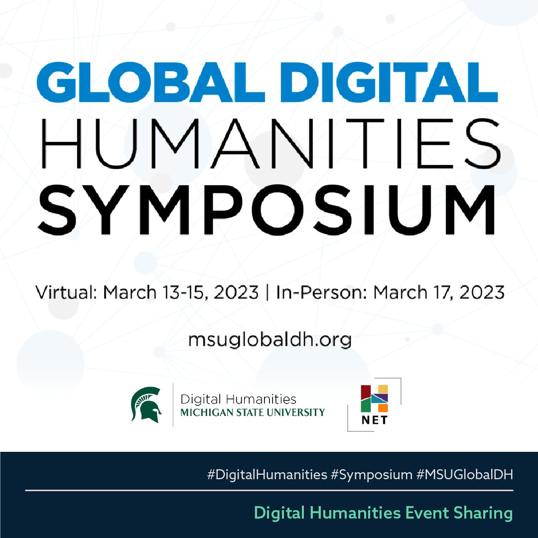 hkbulibdmss's tweet image. [𝗗𝗛 𝗘𝘃𝗲𝗻𝘁 𝗦𝗵𝗮𝗿𝗶𝗻𝗴] - mark your calendar! 🗓✨
𝐆𝐥𝐨𝐛𝐚𝐥 𝐃𝐢𝐠𝐢𝐭𝐚𝐥 𝐇𝐮𝐦𝐚𝐧𝐢𝐭𝐢𝐞𝐬 𝐒𝐲𝐦𝐩𝐨𝐬𝐢𝐮𝐦 𝟐𝟎𝟐𝟑
Virtual March 13-15 | In-Person March 17
msuglobaldh.org

#DigitalHumanities #MSUGlobalDH @MSUGlobalDH