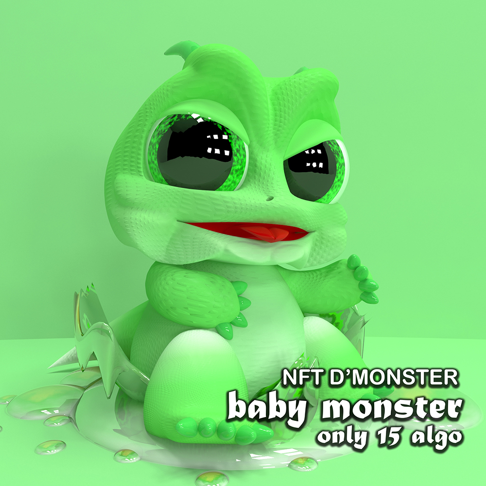 BabyMonster#02
Only 15 Algo
dartroom.xyz/nfts/asa/10502…

Tag
<a href="/3dmodelNFT/">Tower Defense NFT</a> 
<a href="/robowars3/">robowars3DNFT</a> 
<a href="/droidz3dnft/">i-Robo</a> 

#NFT <a href="/NFT_Community_/">NFTCommunity</a> #NFTartwork #NFTProjects #NFTcollections #nftcollectorclub #AlgorandNFTs