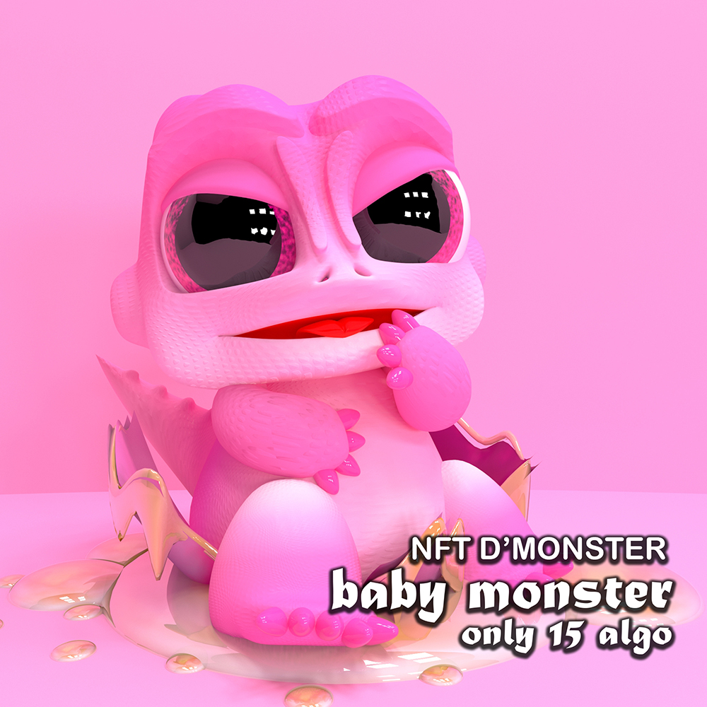 BabyMonster#03
Only 15 Algo
dartroom.xyz/nfts/asa/10502…

Tag
<a href="/3dmodelNFT/">Tower Defense NFT</a> 
<a href="/robowars3/">robowars3DNFT</a> 
<a href="/droidz3dnft/">i-Robo</a> 

#NFT <a href="/NFT_Community_/">NFTCommunity</a> #NFTartwork #NFTProjects #NFTcollections #nftcollectorclub #AlgorandNFTs