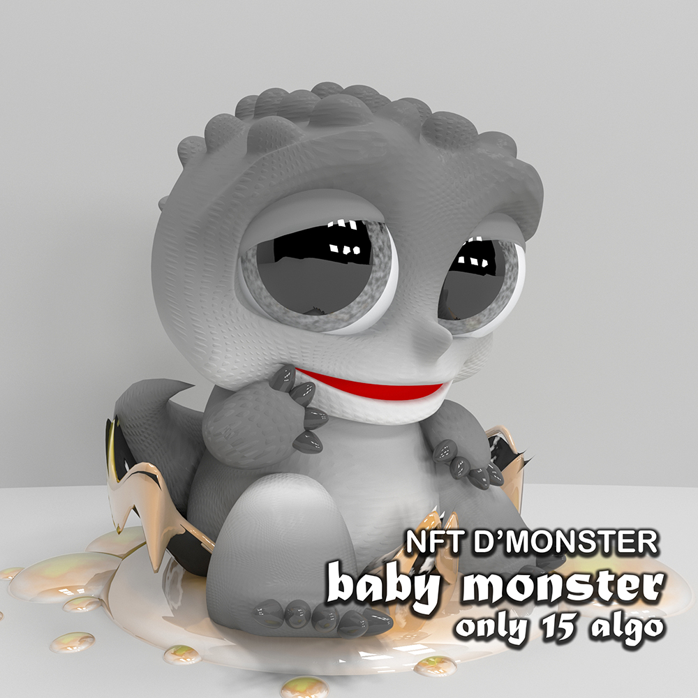 BabyMonster#04
Only 15 Algo
dartroom.xyz/nfts/asa/10502…

Tag
<a href="/3dmodelNFT/">Tower Defense NFT</a> 
<a href="/robowars3/">robowars3DNFT</a> 
<a href="/droidz3dnft/">i-Robo</a> 

#NFT <a href="/NFT_Community_/">NFTCommunity</a> #NFTartwork #NFTProjects #NFTcollections #nftcollectorclub #AlgorandNFTs