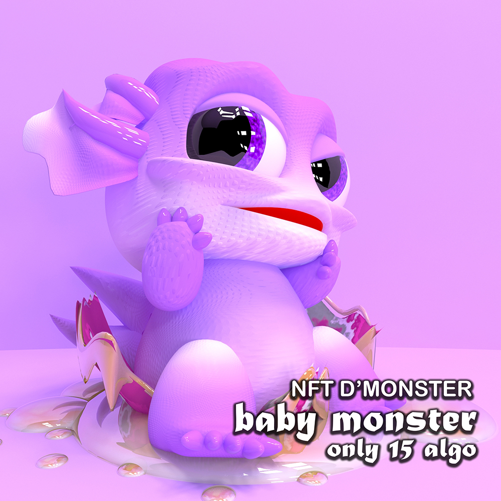 BabyMonster#05
Only 15 Algo
dartroom.xyz/nfts/asa/10502…

Tag
<a href="/3dmodelNFT/">Tower Defense NFT</a> 
<a href="/robowars3/">robowars3DNFT</a> 
<a href="/droidz3dnft/">i-Robo</a> 

#NFT <a href="/NFT_Community_/">NFTCommunity</a> #NFTartwork #NFTProjects #NFTcollections #nftcollectorclub #AlgorandNFTs