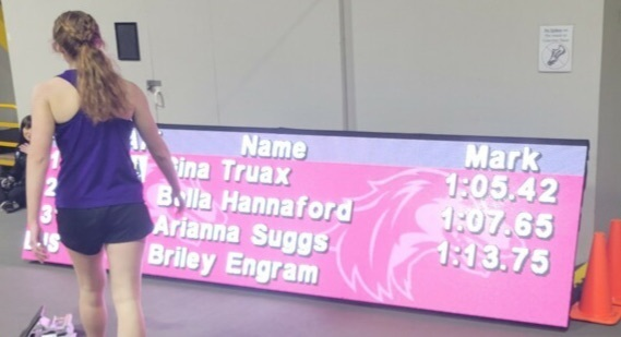 OilerAthletics's tweet photo. Freshman Gina Truax sets a school record in the indoor 400 for the Oilers at Carbondale! https://t.co/964rgMv2Hk