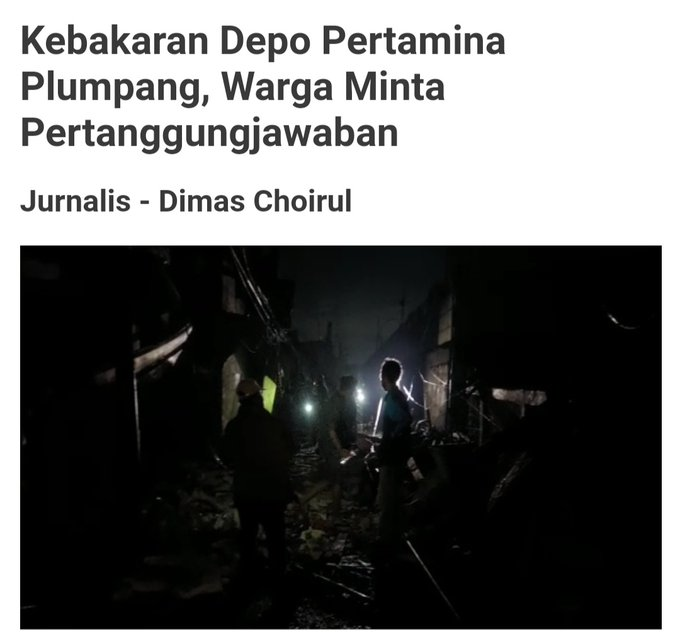 WhoossNews's tweet photo. Tanpa mengurangi rasa empati saya kepada korban kebakaran Depo Pertamina

Warga Tanah Merah dibohongi Anies yang tertuang dalam kontrak politik dengan memberikan IMB per RT dan bersifat izin sementara, bahkan berlaku hanya 3 tahun.

Setelah 3 tahun, bagaimana nasib kalian? https://t.co/r5TfaekKSA