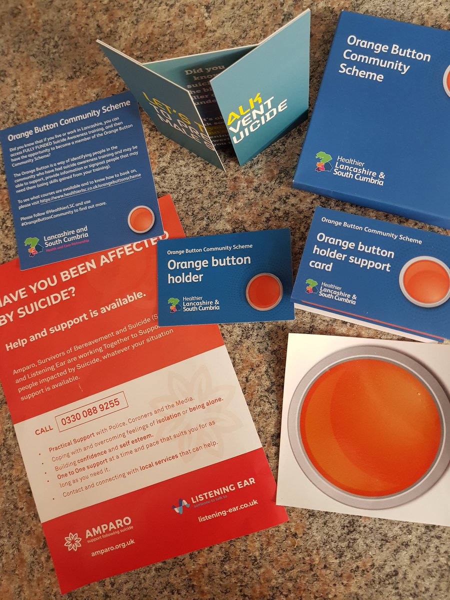 caroline1302's tweet image. Happy to say, Look what arrived today. Not happy its needed . Happy to get opportunities to keep upskilled and feel supported in making myself available to listen, support and signpost  anyone experiencing #mentalhealth crisis #everylifematters Thankyou #OrangeButtonCommunity