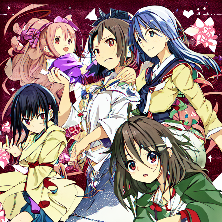 tsuda_jiro_n's tweet image. #桃太郎チャレンジ 
#stableDiffusionwebUI 
モデルはquattro4merge+iを使用。
歌詞は順番に1番から4番、ヘボン式ローマ字は外務省のホームページを参照。
ネガティブプロンプト無しの一発勝負でなかなかのカオスっぷり。