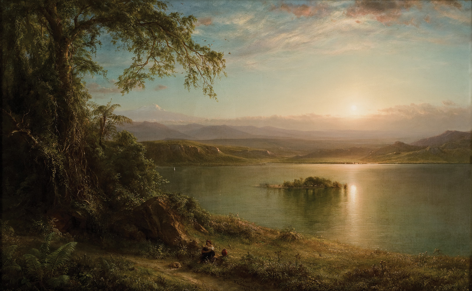 Stylistically, the artists of the Hudson River School liked to carefully conceal visible brush strok