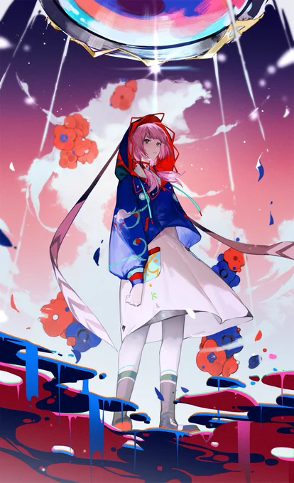 本日開催【花譜3rd ONE-MAN LIVE 「不可解参(想)」】公式ファンアートを描かせていただきました～#花譜 #不可解参狂 #公式ファンアート 