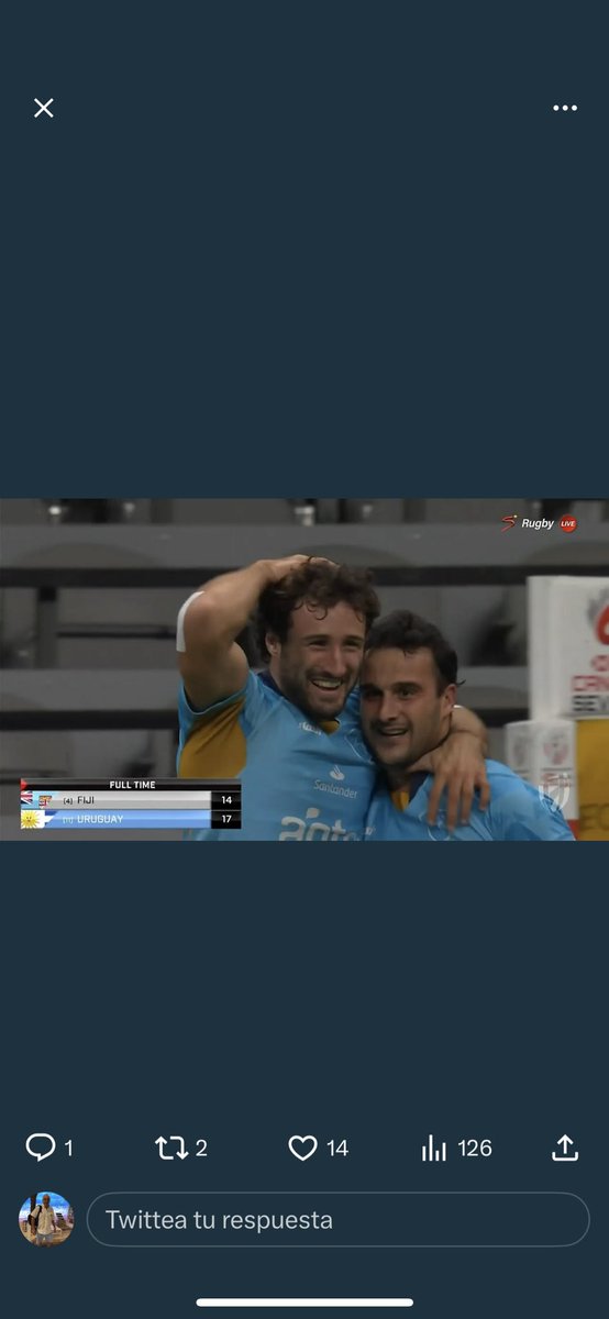 Que festejo para tus 100 caps con Teros 7 Guillote!! Te regalaste unos fijianos 😂🤣