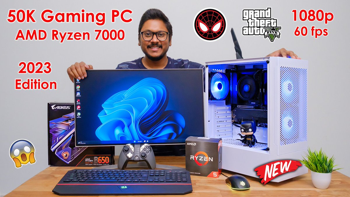 Vimal_TRHD's tweet photo. 50K Super Gaming PC build 2023... Ryzen 7000 Edition 🔥
You guys asked &amp; I made it 😁
Go watch the video now 👇🏼
https://t.co/cbYqIjZEi0
Retweets appreciated :) https://t.co/3JwX38mSH2