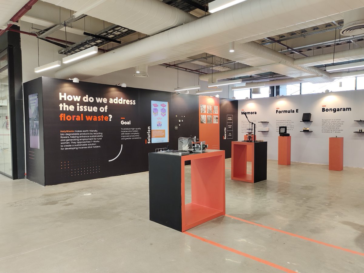 WhiteCloudBrand's tweet photo. Our team collaborated with the @TWorksHyd team to create exhibits for the facility’s inauguration on March 2.

We used a mix of static and video #content (with the actual prototypes on display) to keep visitors engaged.

#TWorksHyderabad #TWorks #telangana #HappeningHyderabad https://t.co/VisUA64jiF