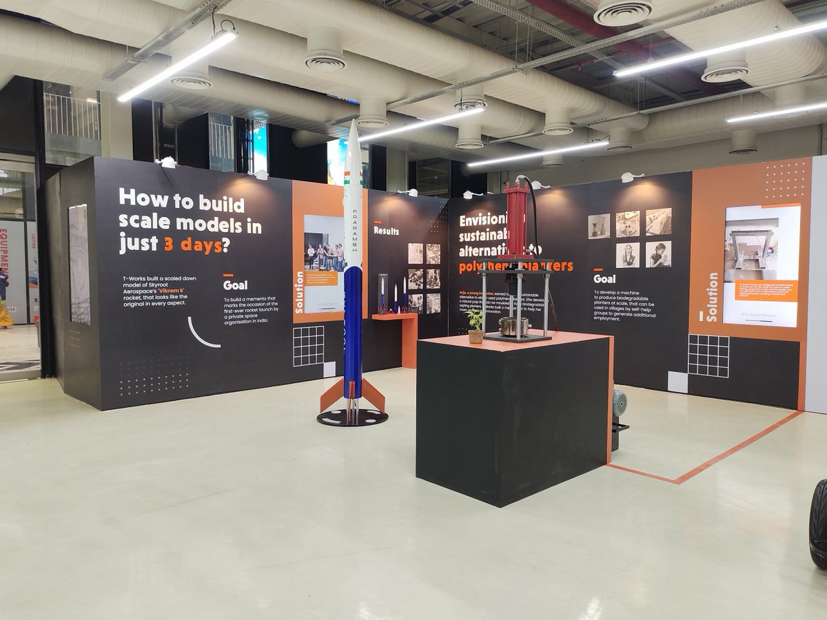 WhiteCloudBrand's tweet photo. Our team collaborated with the @TWorksHyd team to create exhibits for the facility’s inauguration on March 2.

We used a mix of static and video #content (with the actual prototypes on display) to keep visitors engaged.

#TWorksHyderabad #TWorks #telangana #HappeningHyderabad https://t.co/VisUA64jiF