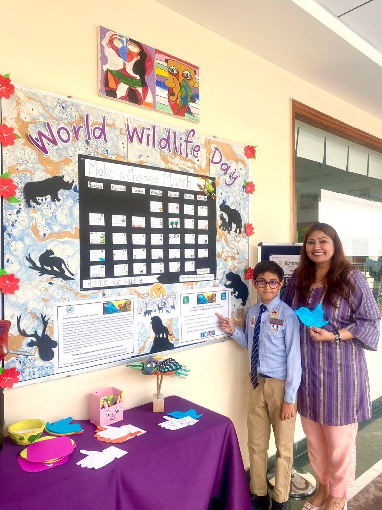 animanaktala's tweet photo. World Wildlife Day at school - We all need to take more action to raise awareness and protect our endangered species @byadavbjp @MathewBhavna @pws_gurgaon https://t.co/tdSWqpaDmJ