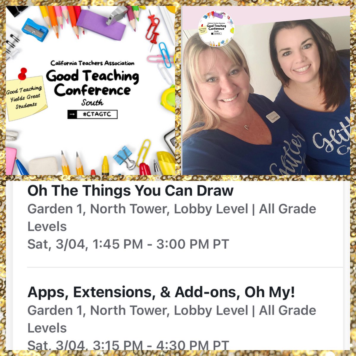 β
πΆπππππππΆππππ΄ππ β
(@glittergalsedu) on Twitter photo Are you ready to up your Google game? Join us at #ctagtc for 2 different sessions. <a href="/WeAreCTA/">California Teachers Association</a> <a href="/CTAConf/">CTA Conferences</a> <a href="/PearDeck/">Pear Deck Learning</a> <a href="/GoogleForEdu/">Google for Education</a> Are you ready to up your Google game? Join us at #ctagtc for 2 different sessions. <a href="/WeAreCTA/">California Teachers Association</a> <a href="/CTAConf/">CTA Conferences</a> <a href="/PearDeck/">Pear Deck Learning</a> <a href="/GoogleForEdu/">Google for Education</a>