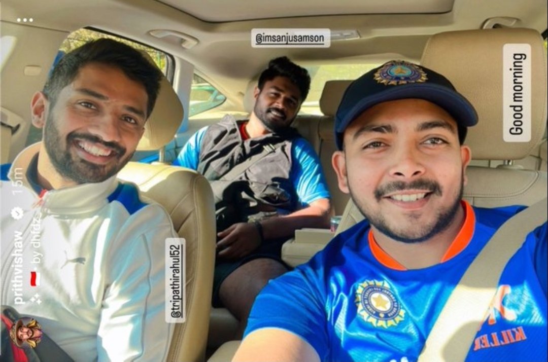 MukeshA50361528's tweet photo. My fav 3 in single frame

#sanjusamson #Prithvishow
#rahultripathi https://t.co/K4gMOf4arG