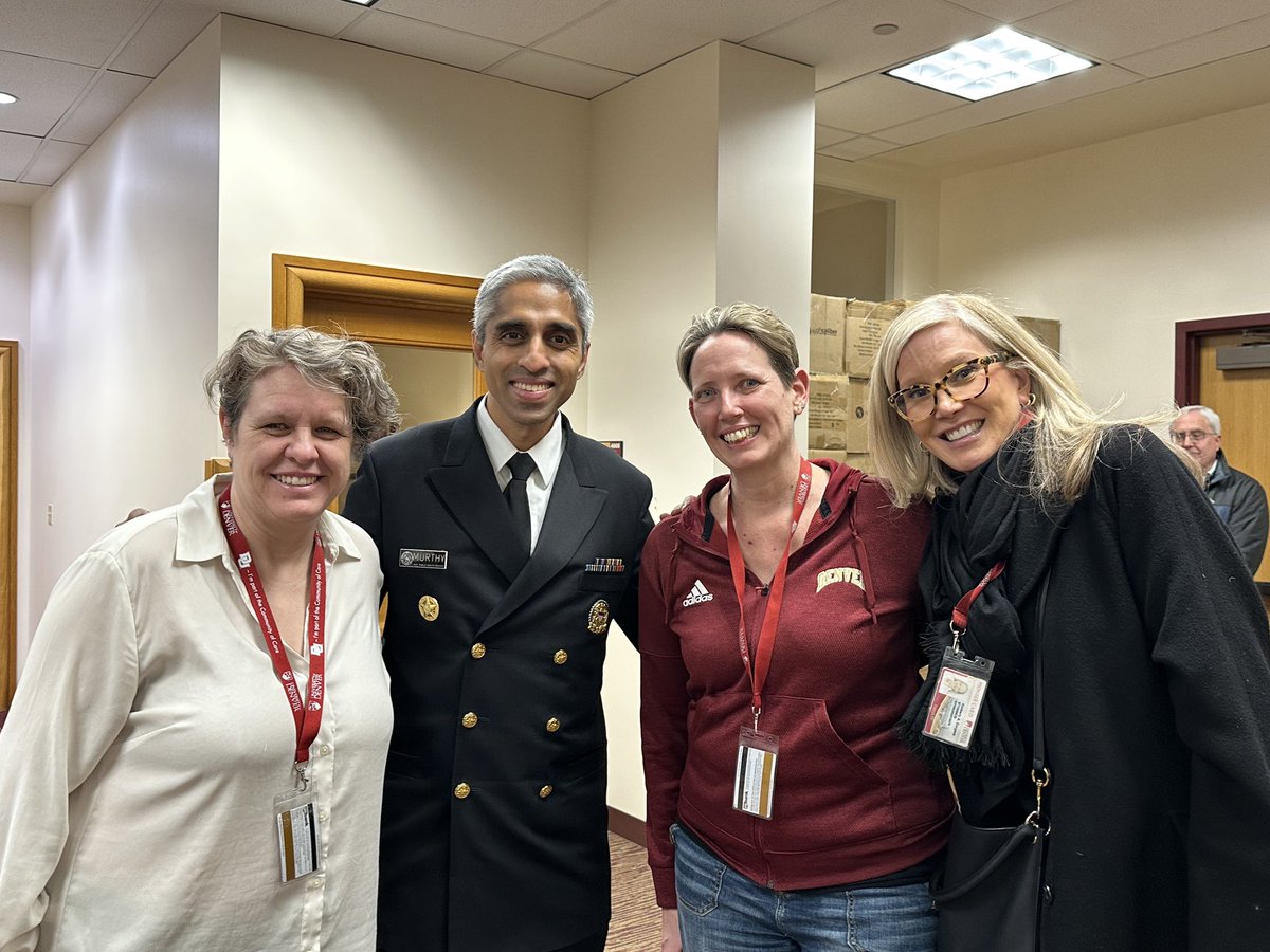 Cool opportunity to meet @Surgeon_General - here to learn from our student athletes about mental health and peer advocacy. @bubblewrapbrain @C_Lengsfeld