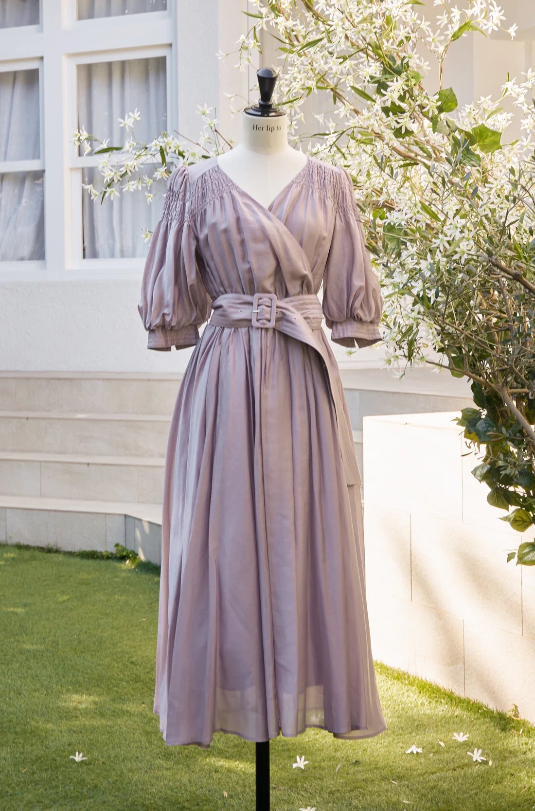 特上美品 Mayfair Ruffled Dress herlipto S cloud | alehnos.com.ar