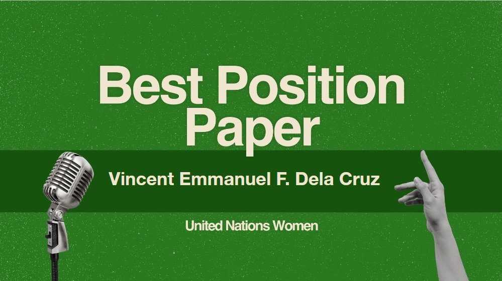 BenildeMUN's tweet photo. The UN Women Dais presents the Best Position Paper awards for the UN Women. 

#24thBenildeMUN
#ReconnectingInRealTime https://t.co/RXejnp4eFm
