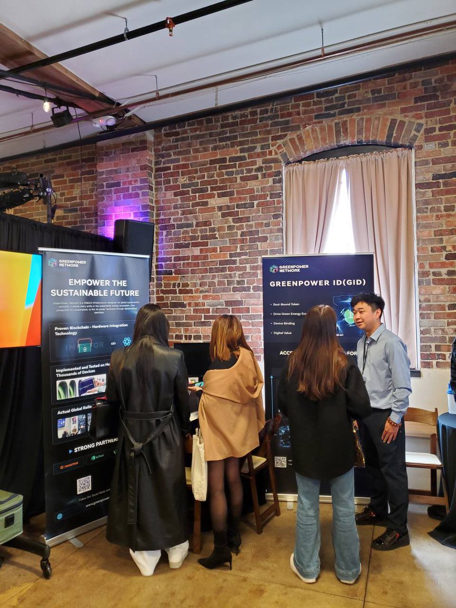 xinyqiu's tweet photo. #GreenPower Network had a brilliant day at #ETHDenver. Thanks again to #Iotex for the invitation! Their support and yours allow GPN to continue driving sustainable energy through Web3. https://t.co/N37Yyhm0tK