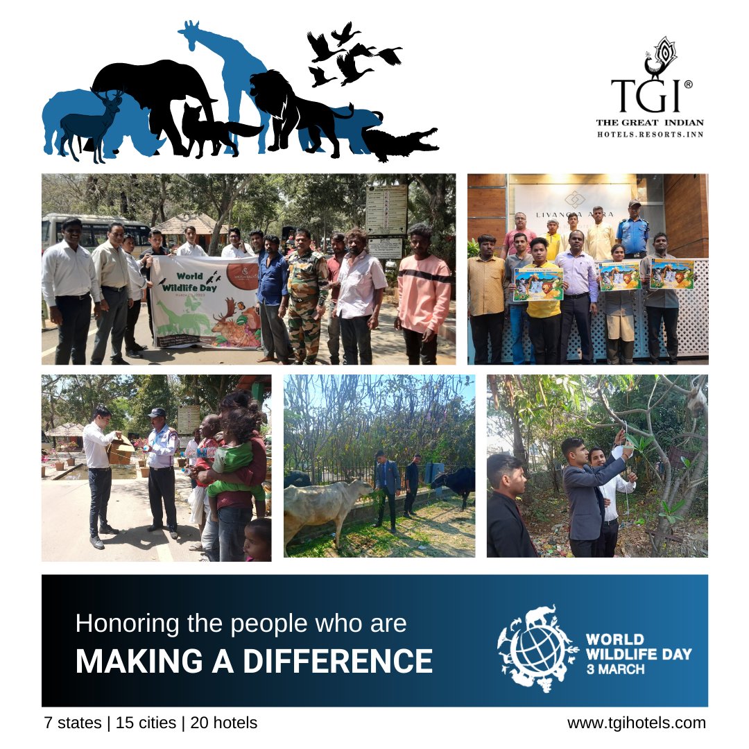 As #WorldWildlifeDay was celebrated worldwide with the theme 'Partnerships for wildlife conservation,' our teams honored the people who are making a difference.
#TeamTGI #Bangalore #Udaipur #PartnershipsforConservation #TogetherAgainstWildlifeCrime #WWD2023