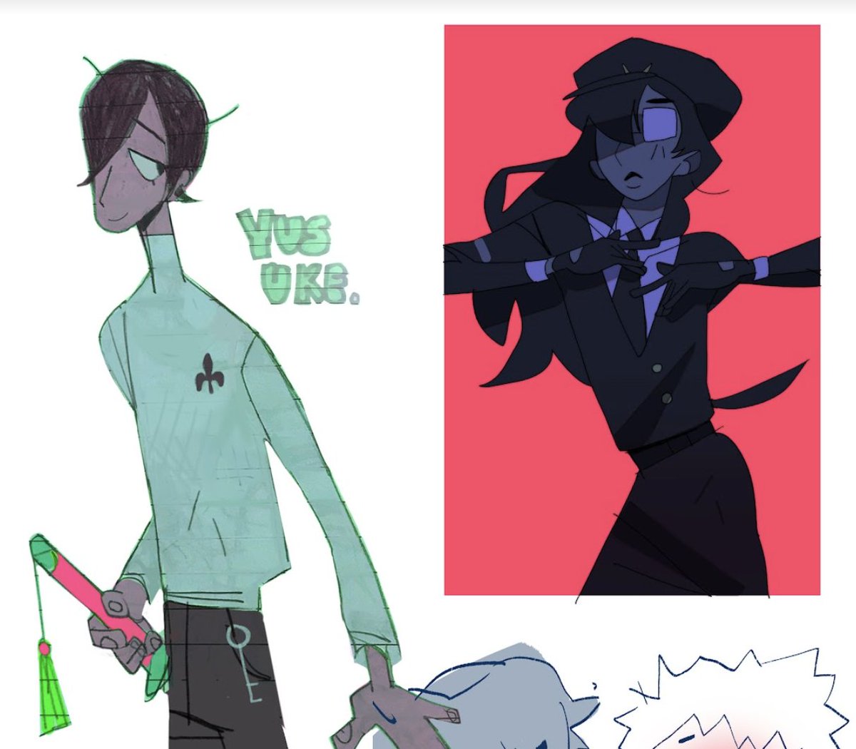 oh also forgot to post previews !!!!!! buy our zine theres funnie drawings in it lol..... preorders close march 10 🫡