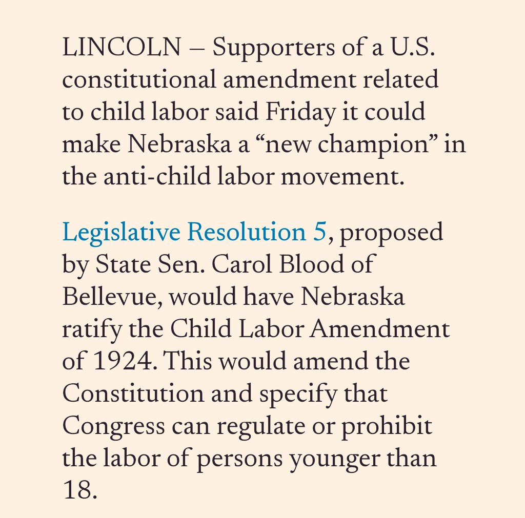 NebraskaSower's tweet photo. @senatorblood @NE_Examiner "The investigation also found that children were working at plants in Grand Island, Gibbon and Omaha. Packers was fined $408,726 for employing 27 minors at the JBS Foods plant based in Grand Island."

@ZachWendling2 @NE_Examiner
#LR5 #Nebraska #neleg https://t.co/0qUAv2qYLX