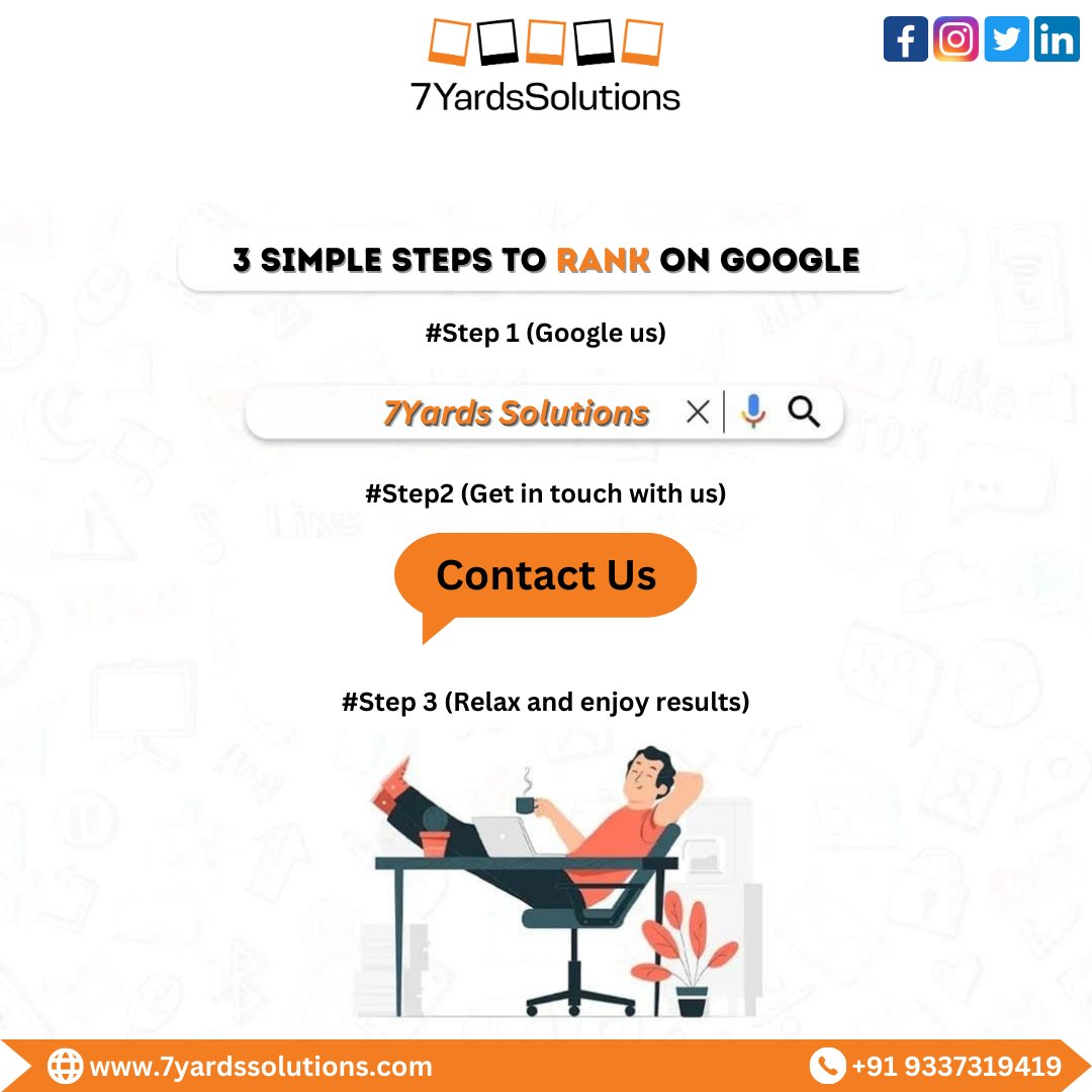 7yardssolutions's tweet photo. Rank #1 in Search Engine Result Pages(SERP).
You have a good website, and you want it to get found by people looking for your services. Thatβs where SEO comes in.
Visit: https://t.co/eDE6rHW7gQ
Mail: info@7yardssolutions.com
Call: +91 9337319419
#7yardssolutions #Rank1 https://t.co/n3DkaPJZRp