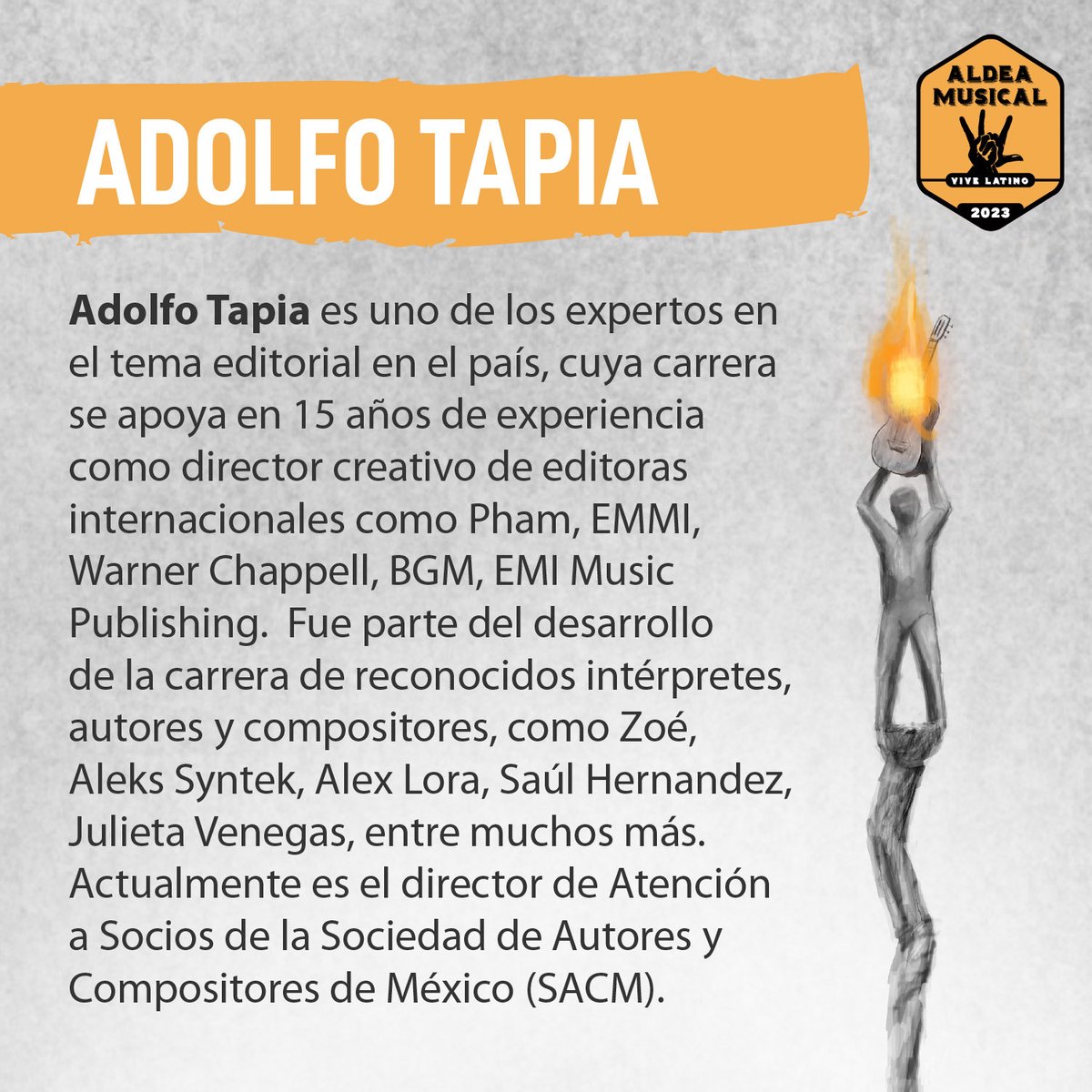 DeGira_MX's tweet photo. Master class SACM con el director creativo Adolfo Tapia y el músico, cineasta y pintor Sergio Arau #aldeamusical2023 #AldeaMusicalVL #vivelatino2023 #VL23 https://t.co/y0ZhfuqU8n