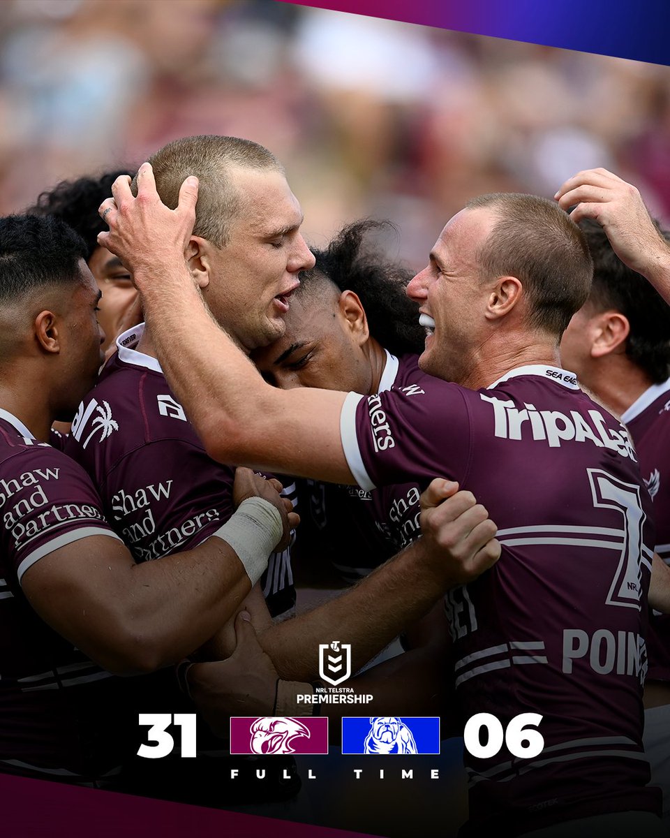 SeaEagles's tweet photo. Full time!

#NRLManlyBulldogs #ManlyForever https://t.co/5SfNN0nIip