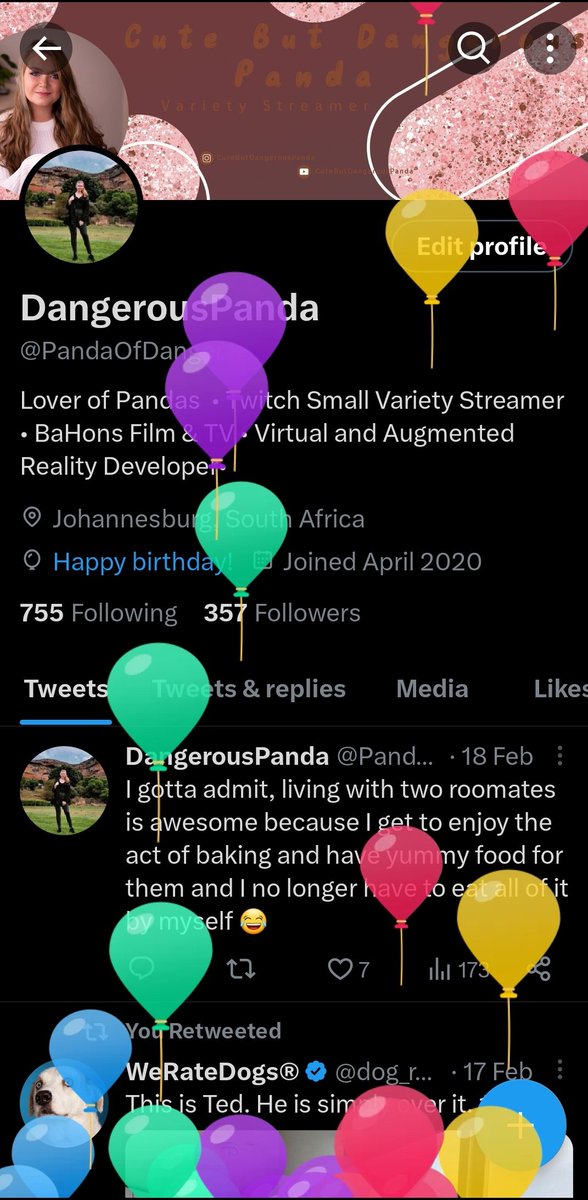 PandaOfDanger's tweet photo. A quarter of a century today 🫣🥳 https://t.co/3IJBUl1nVv